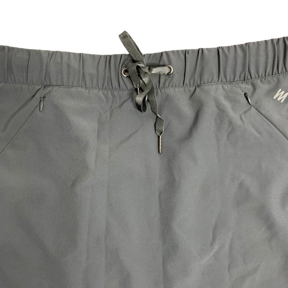Nicole Miller Active Athletic Skirt S Grey Zip Pockets Elastic Drawstring Waist - Picture 2 of 5